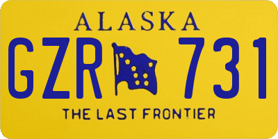 AK license plate GZR731