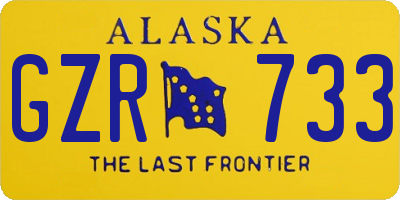 AK license plate GZR733