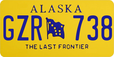 AK license plate GZR738