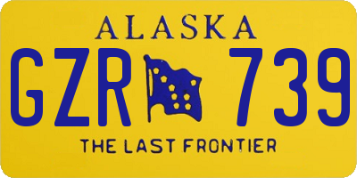 AK license plate GZR739