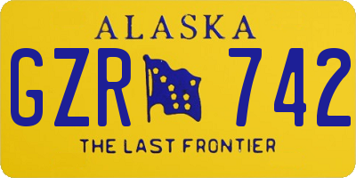 AK license plate GZR742