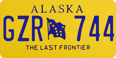 AK license plate GZR744