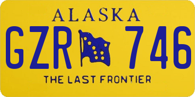 AK license plate GZR746