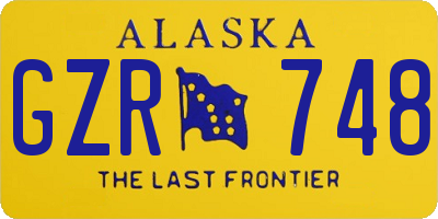 AK license plate GZR748