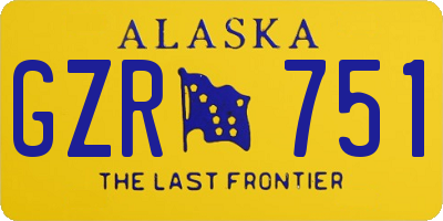 AK license plate GZR751