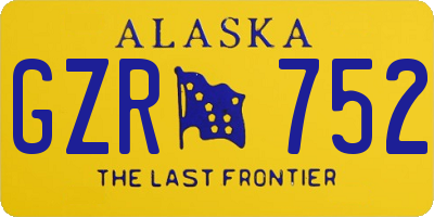 AK license plate GZR752