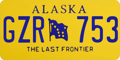 AK license plate GZR753