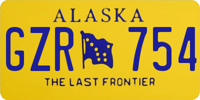 AK license plate GZR754