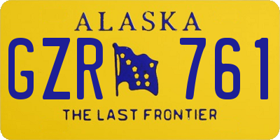 AK license plate GZR761