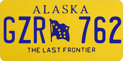 AK license plate GZR762