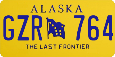 AK license plate GZR764