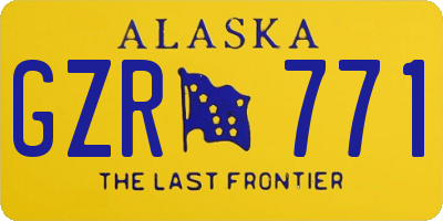 AK license plate GZR771