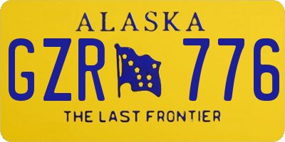 AK license plate GZR776