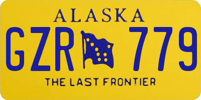 AK license plate GZR779