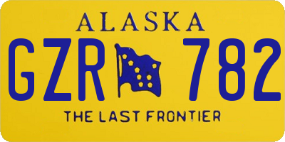 AK license plate GZR782