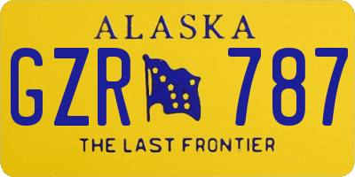 AK license plate GZR787
