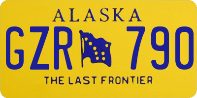 AK license plate GZR790