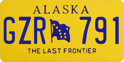 AK license plate GZR791