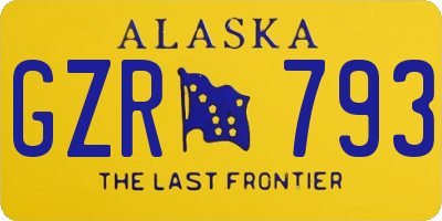 AK license plate GZR793