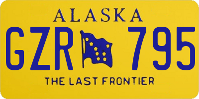 AK license plate GZR795