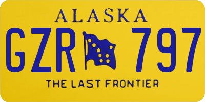 AK license plate GZR797