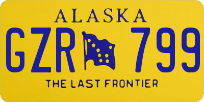 AK license plate GZR799