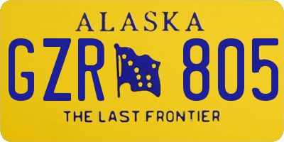 AK license plate GZR805