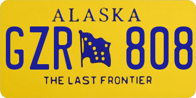 AK license plate GZR808