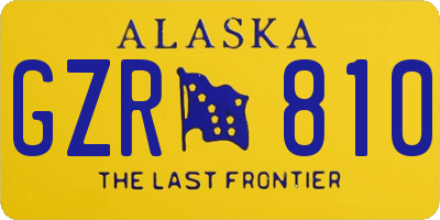 AK license plate GZR810