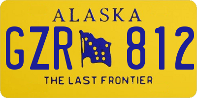 AK license plate GZR812