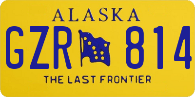 AK license plate GZR814