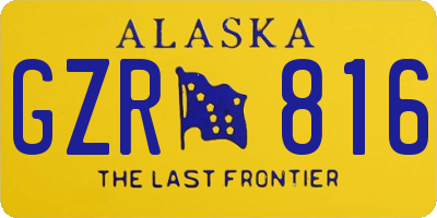 AK license plate GZR816