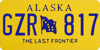 AK license plate GZR817