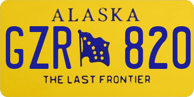 AK license plate GZR820