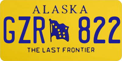 AK license plate GZR822