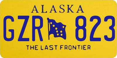 AK license plate GZR823