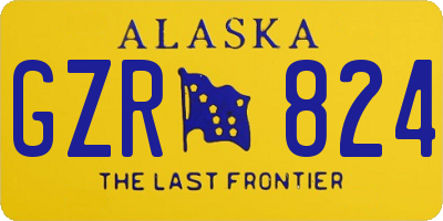 AK license plate GZR824