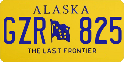 AK license plate GZR825