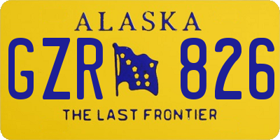 AK license plate GZR826