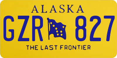 AK license plate GZR827