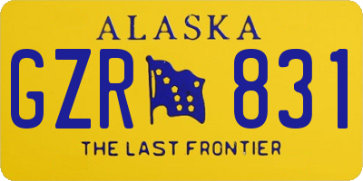 AK license plate GZR831