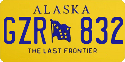 AK license plate GZR832