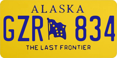 AK license plate GZR834