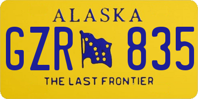 AK license plate GZR835