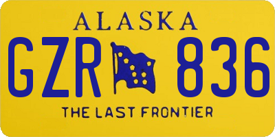 AK license plate GZR836