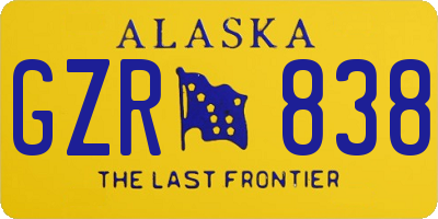 AK license plate GZR838