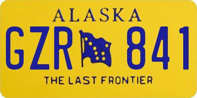 AK license plate GZR841