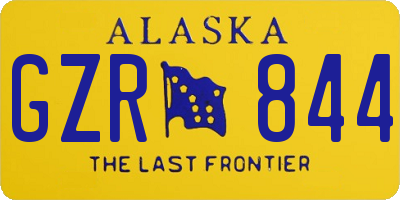 AK license plate GZR844