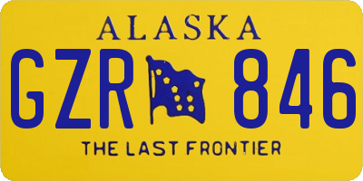 AK license plate GZR846