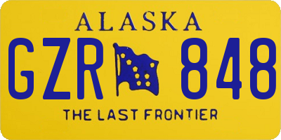 AK license plate GZR848